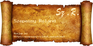 Szepessy Roland névjegykártya